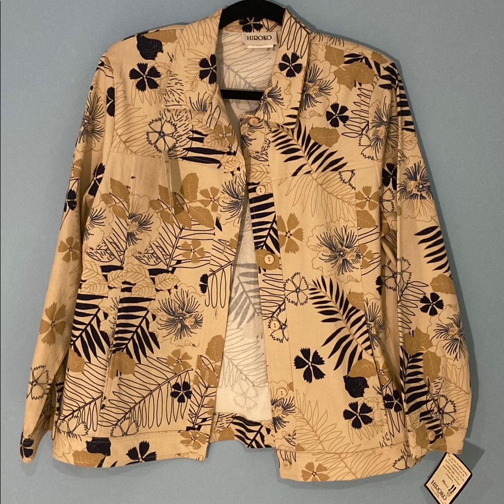 Hiroko floral beige/brown Shirt Jacket 🧥